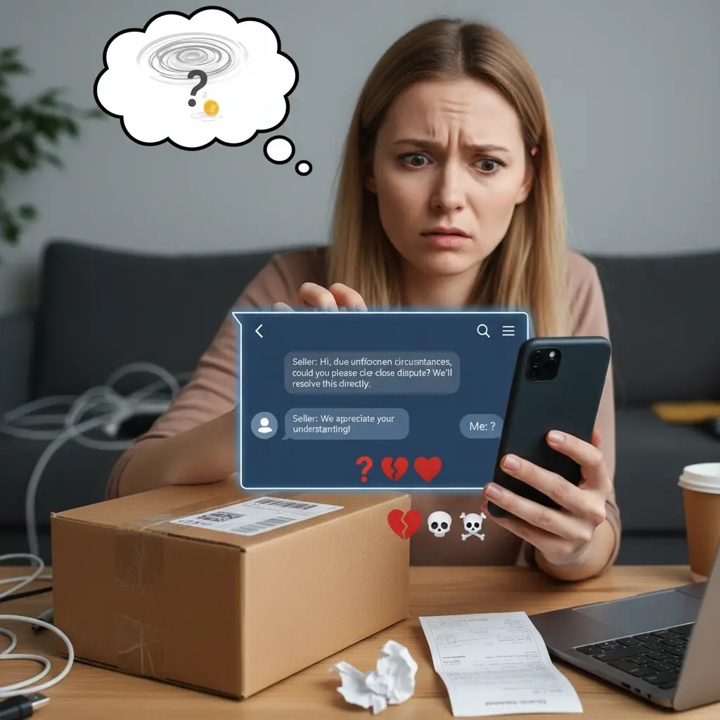 Ako vas prodavač zamoli da otkažete spor, budite oprezni i otkažite ga samo ako ste zadovoljni rješenjem, jer nakon otkazivanja više ne možete ponovno otvoriti isti spor.