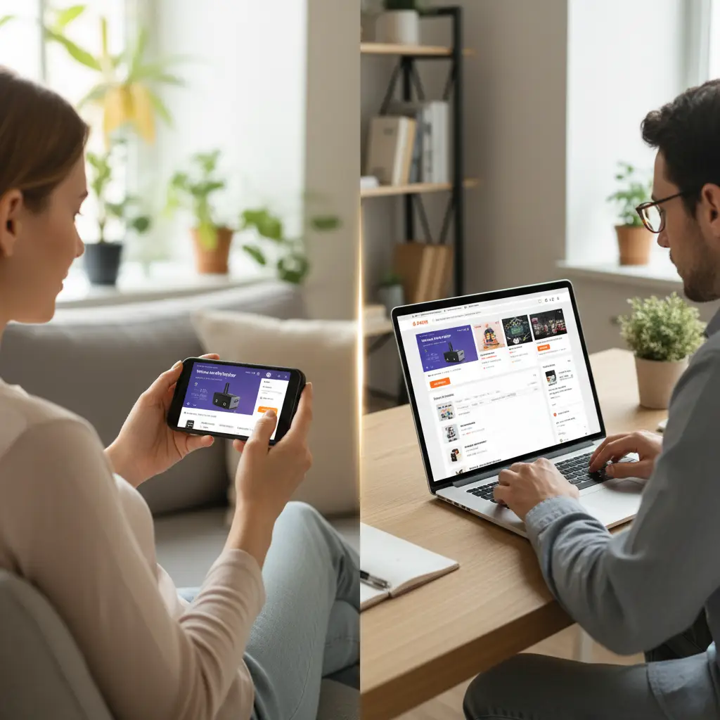 Aplikacija AliExpress često nudi praktičnije korisničko iskustvo i ekskluzivne popuste u usporedbi s desktop verzijom, no desktop omogućuje pregledniju navigaciju i detaljniji prikaz proizvoda.