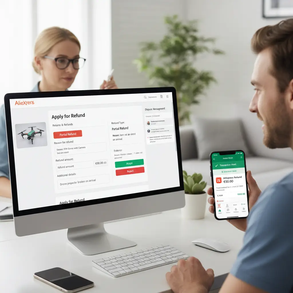Djelomični povrat novca na AliExpressu znači da kupac i prodavač dogovore povrat dijela uplaćenog iznosa za narudžbu, obično zbog manjeg problema s proizvodom, dok kupac zadržava artikl.