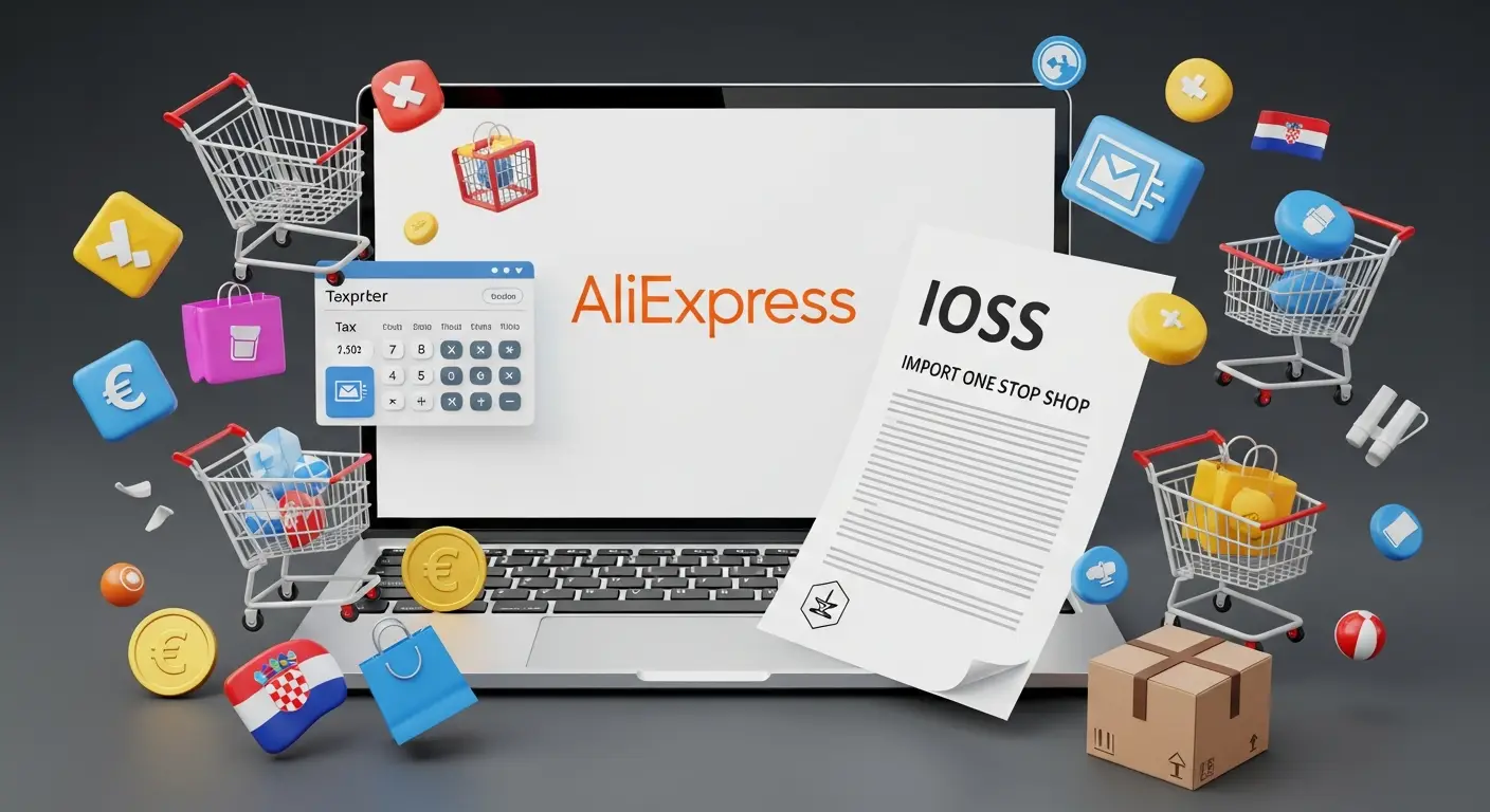 Ilustracija prikazuje paket s natpisom 