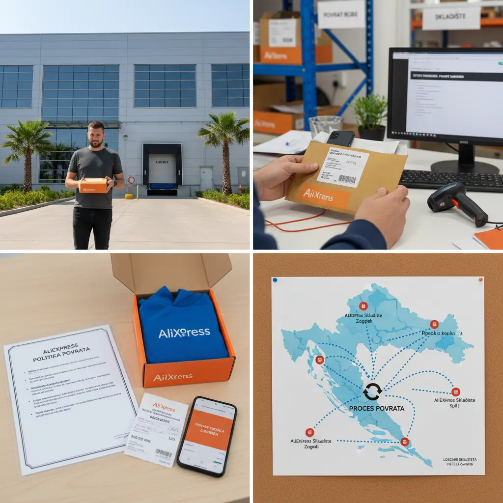 Ne, proizvode kupljene na AliExpressu obično ne možete vratiti u lokalno skladište u Hrvatskoj, već ih morate vratiti prema uputama prodavača, najčešće u inozemstvo.