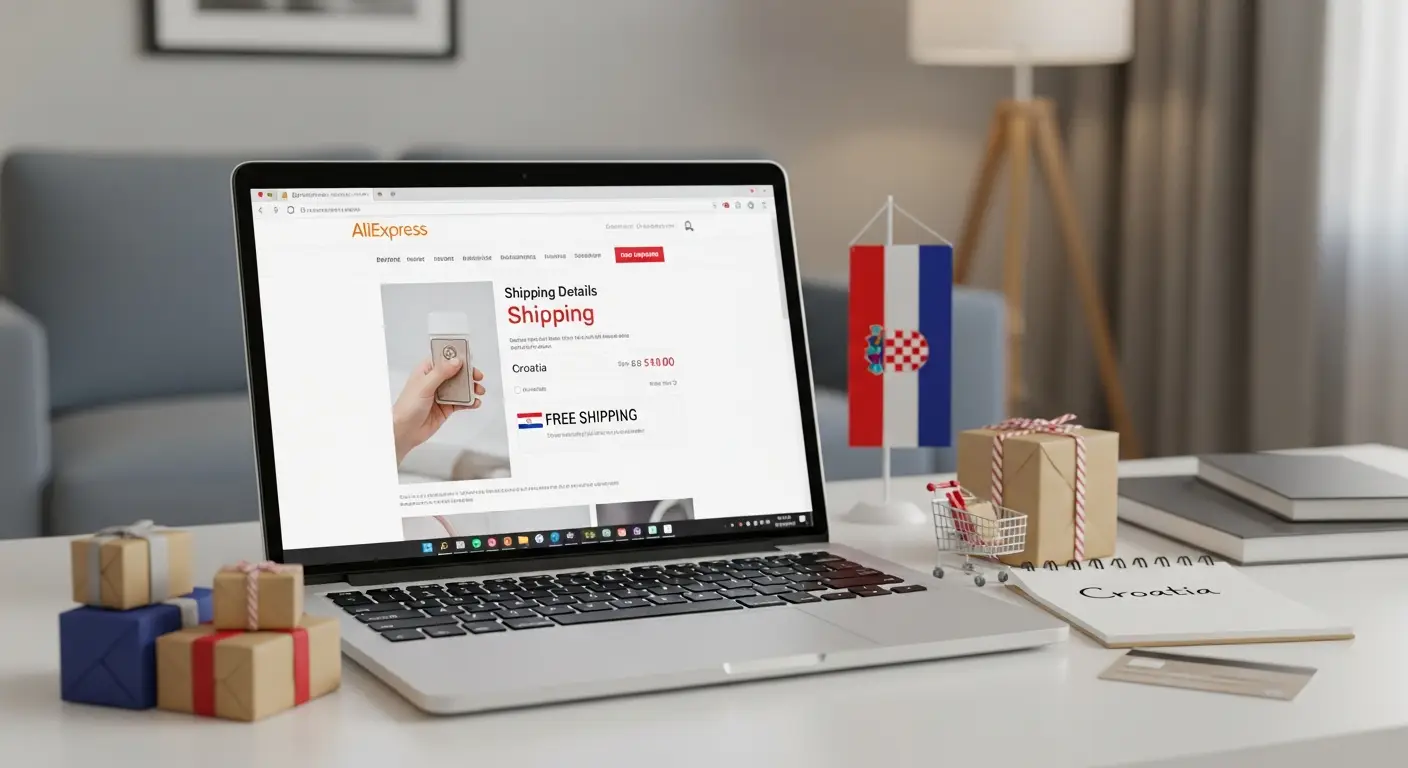 Snimka zaslona prikazuje web stranicu AliExpressa s istaknutom opcijom 