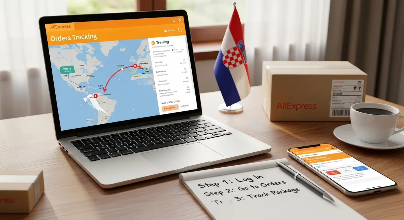 Za praćenje narudžbe s AliExpressa do Hrvatske, prijavite se na svoj račun, otvorite