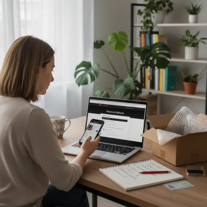 Prikaz korisnika iz Hrvatske kako korak po korak otvara spor na AliExpressu putem računala, istaknute opcije i online kupovina.