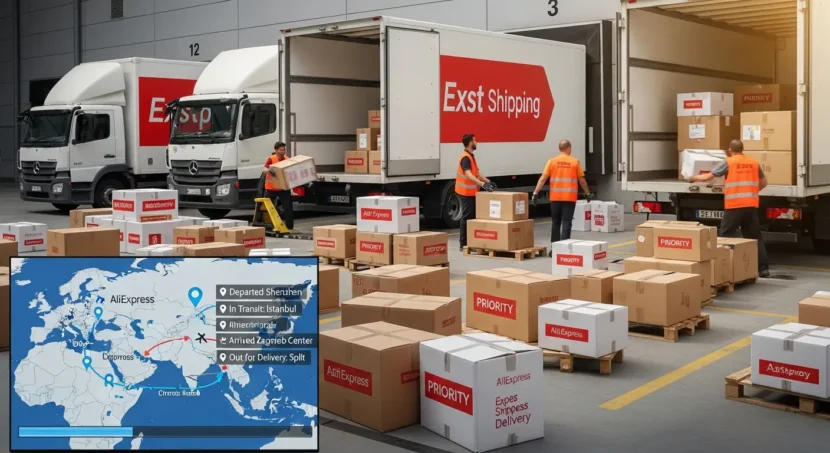 Brza dostava s AliExpressa u Hrvatsku, prikaz najbržih metoda dostave za online kupovinu, jasno objašnjeno na hrvatskom jeziku.