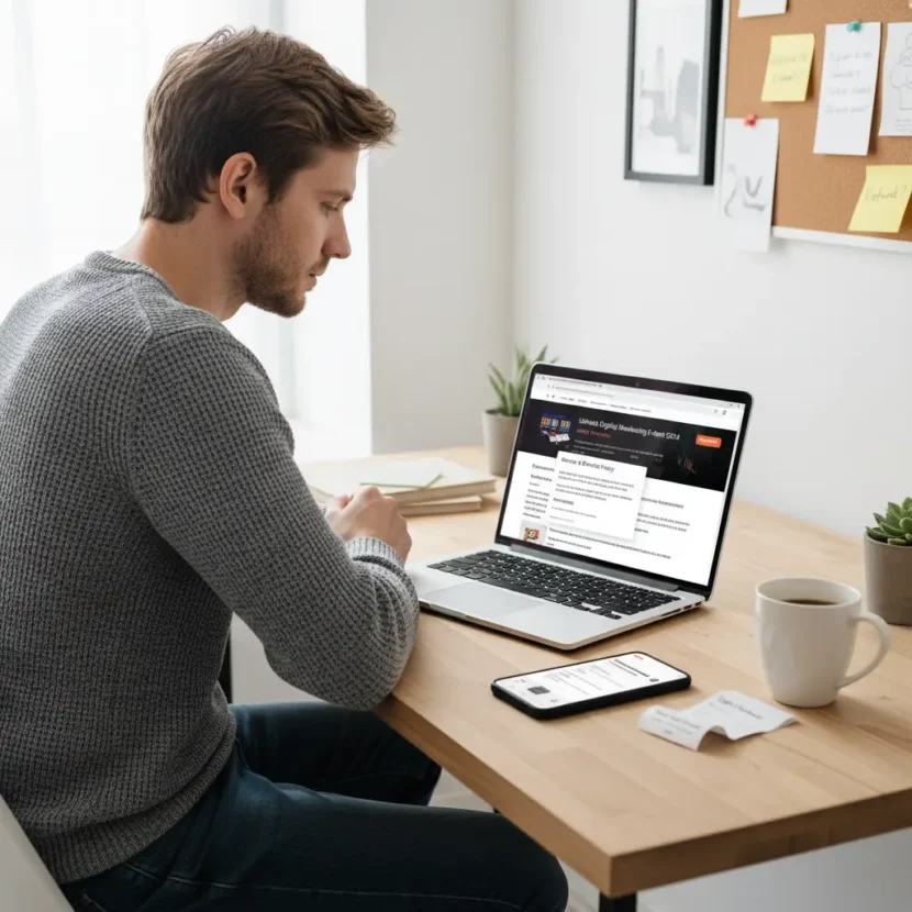 Povrat digitalnih proizvoda na AliExpressu: prikaz ekrana računala s digitalnim proizvodima i simbolom povrata novca u kontekstu online kupovine.