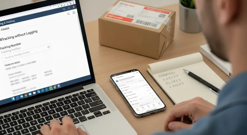 Praćenje AliExpress narudžbi bez računa, prikaz online kupovine, praćenje paketa putem broja za praćenje, jednostavno sučelje za korisnike.