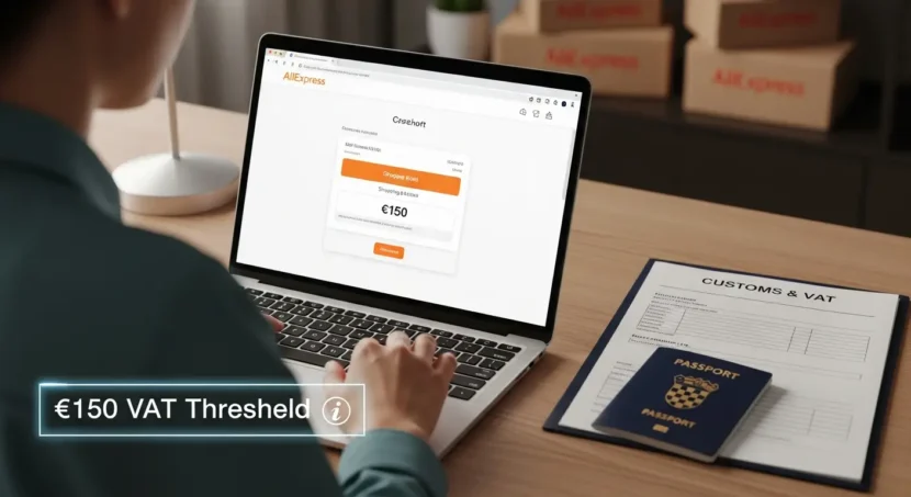 Online naručivanje s AliExpressa: pravila PDV-a iznad i ispod 150 € praga za narudžbe u Hrvatsku, online kupovina, carina, porezi.
