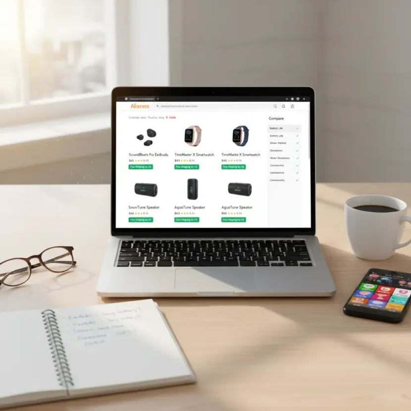 Usporedba proizvoda na AliExpressu: prikaz različitih artikala, cijena i recenzija za pametnu online kupovinu i donošenje informiranih odluka.